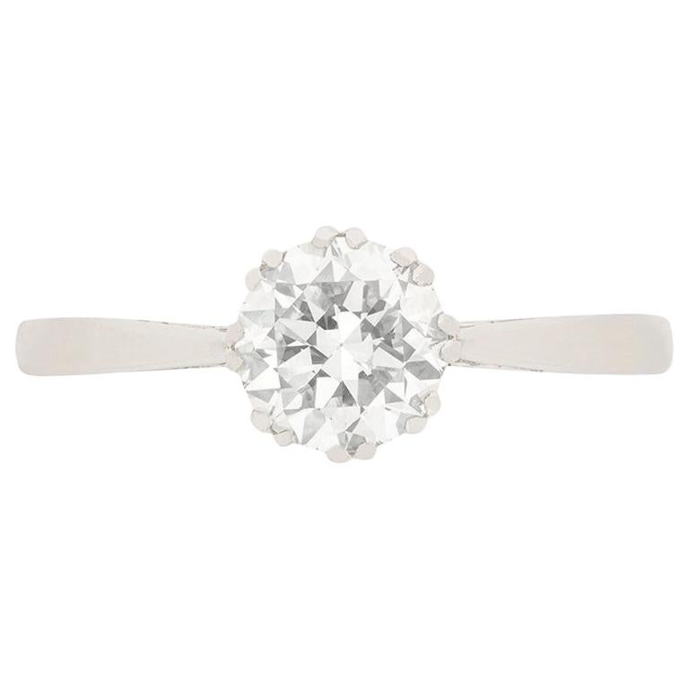 Art Deco 1.10 Carat Diamond Solitaire Engagement Ring, circa 1920s