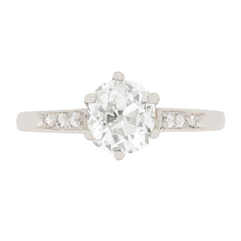 Art Deco 1.10ct Diamond Solitaire Engagement Ring, c.1930s