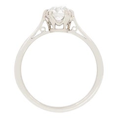 Art Deco 1.11ct Diamond Solitaire Ring, c.1920s