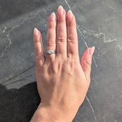 Art Deco 1.14 CTW Diamond Platinum Vintage Bombé Engagement Ring
