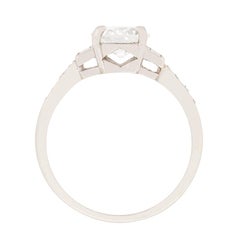 Art Deco 1.15 Carat Diamond Solitaire Engagement Ring, circa 1930s