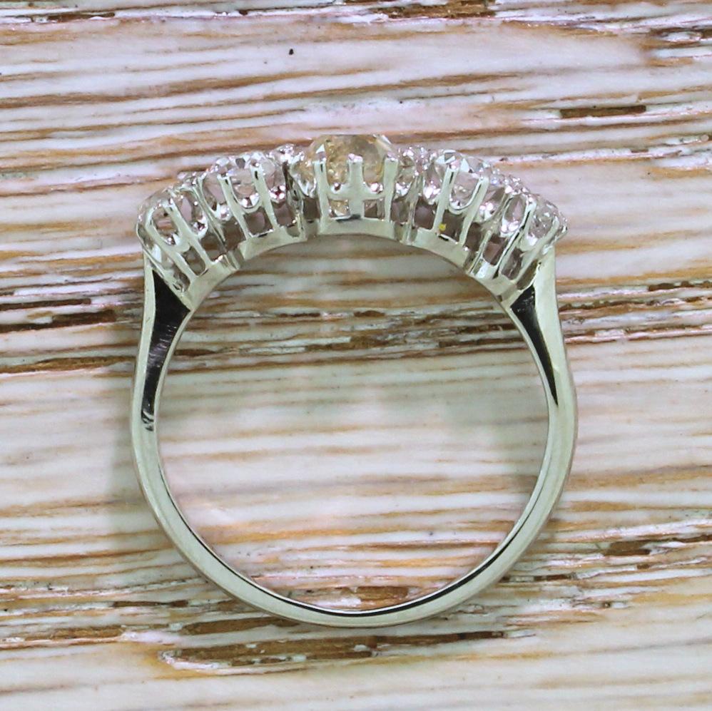 Art Deco 1.15 Carat Old Cut Diamond Five-Stone Ring In Good Condition In Essex, GB