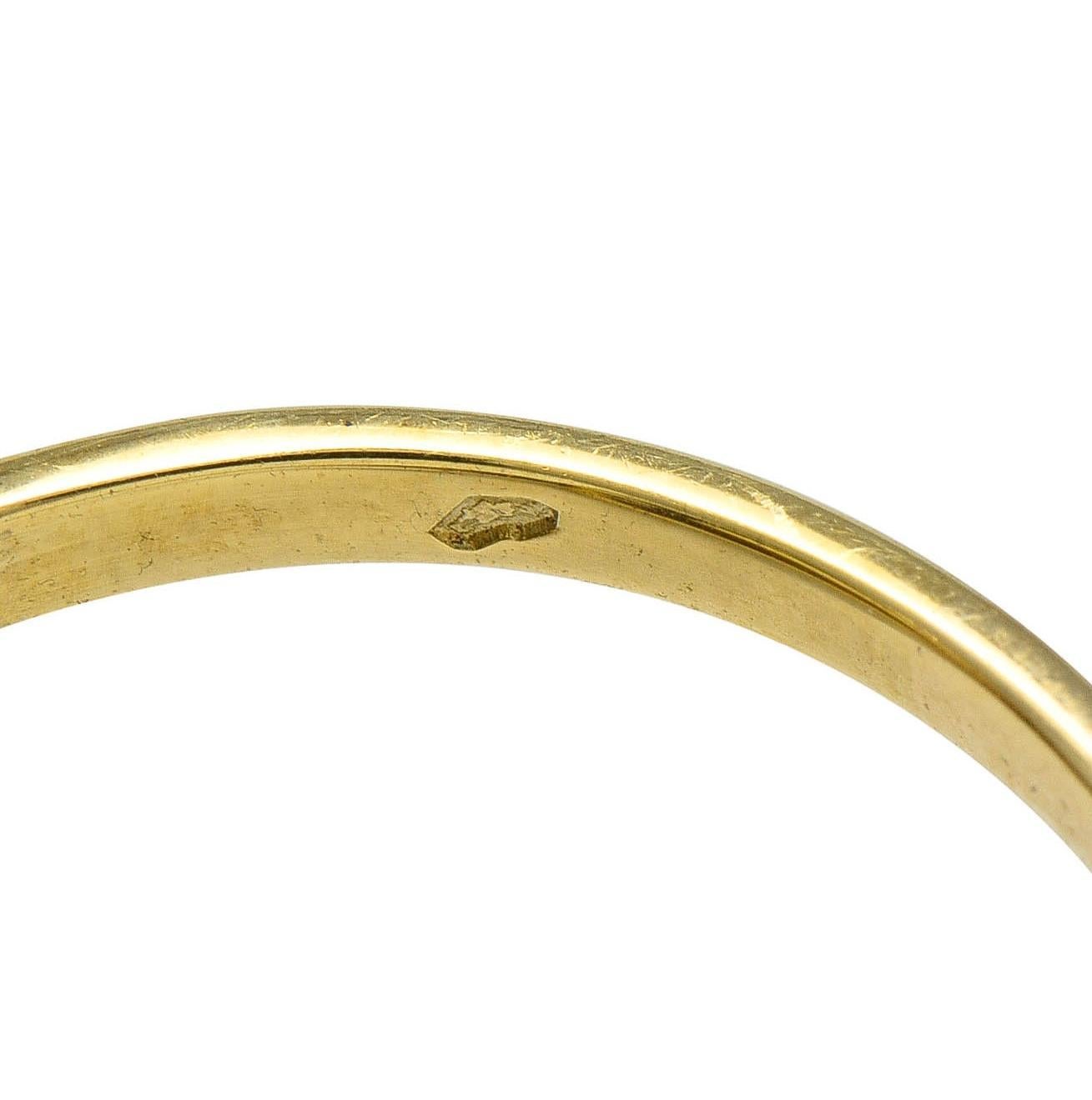 Art Decó 11,55 Citrino Oro Bicolor 14 Kilates Anillo Cóctel Vid Antigua en venta 1