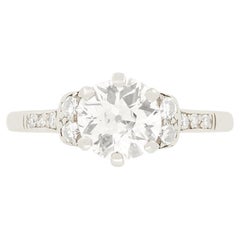 Art Deco 1.15 Carat Diamond Solitaire Ring, c.1920s