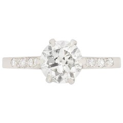 Art Deco 1.18 Carat Diamond Solitaire Engagement Ring, circa 1920s