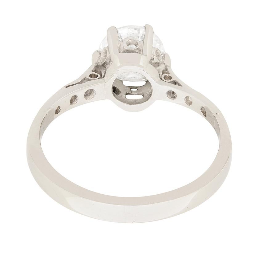 Old Mine Cut Art Deco 1.18 Carat Diamond Solitaire Engagement Ring, circa 1920s