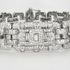 Art Deco 12 Ct. Bracelet with Round Brilliant and Trapeze-Cut Diamonds