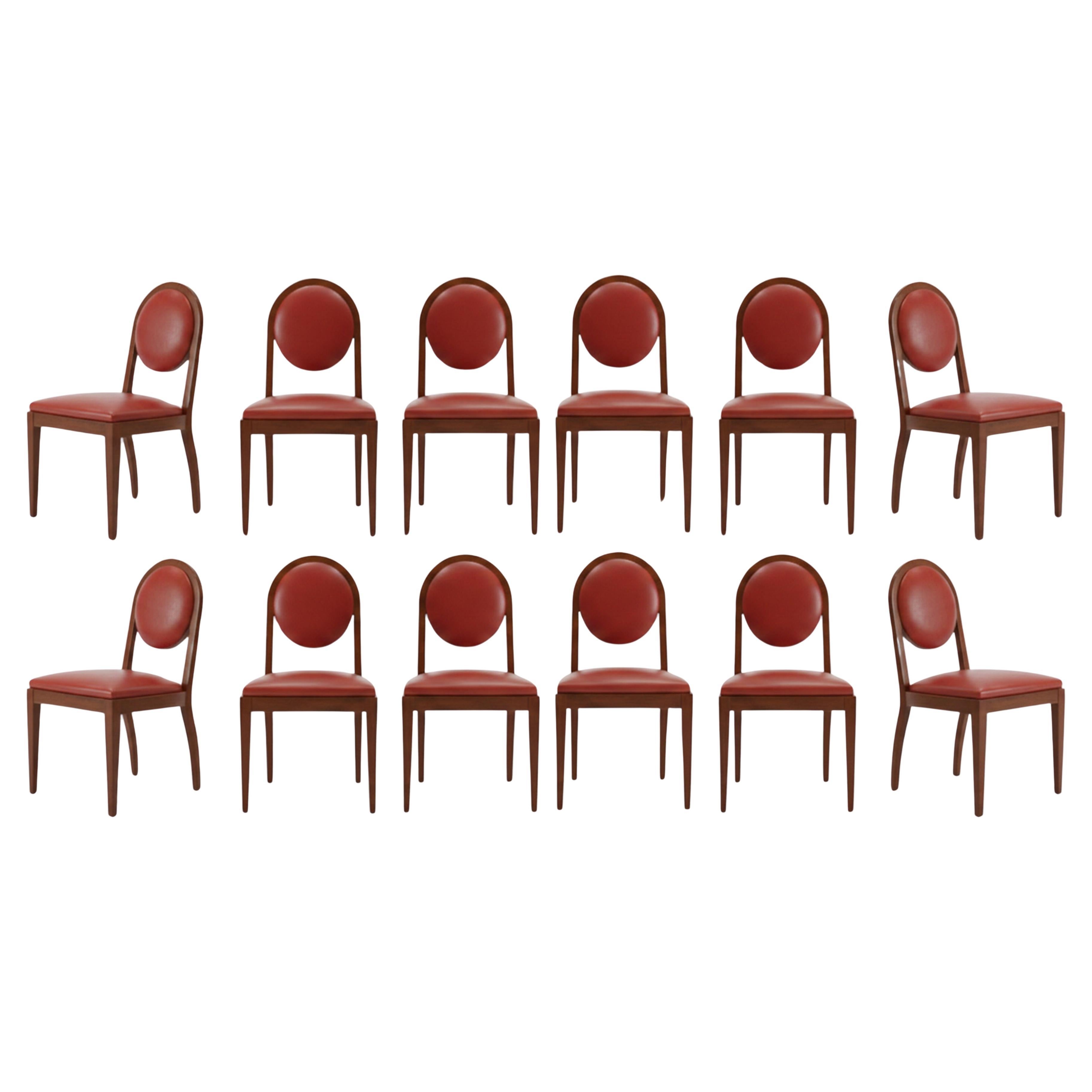 Art Deco 12 Dining Chairs, France (Restoration at the client's choice) For Sale