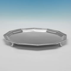 Art Deco 12 Sided Sterling Silver Salver - Made in 1936