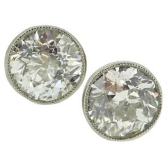 Art Deco 1.20 Carat Diamond Stud Earrings