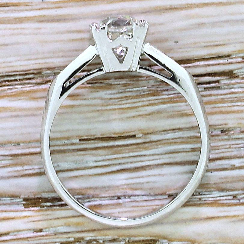 Art Deco 1.20 Carat Old Cut Diamond Engagement Ring In Good Condition In Essex, GB