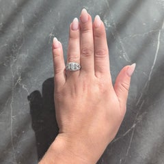 Art Deco 1.20 CTW Marquise Cut Diamond Platinum Foliate Antique Engagement Ring