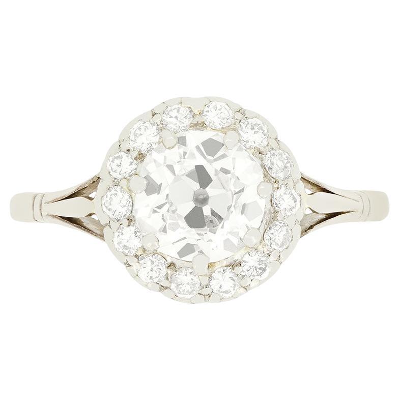 Art Deco 1.20ct Diamond Cluster Ring, c.1920s