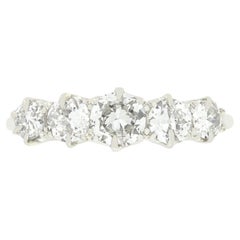 Art Deco 1.20ct Diamond Five Stone Ring, c.1920s