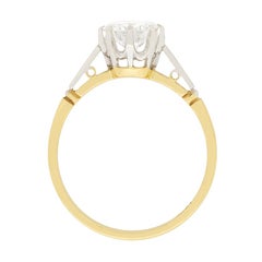 Art Deco 1.20 Carat Diamond Solitaire Engagement Ring, circa 1930s