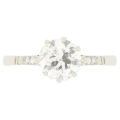 Art Deco 1.20ct Diamond Solitaire Ring, c.1920s
