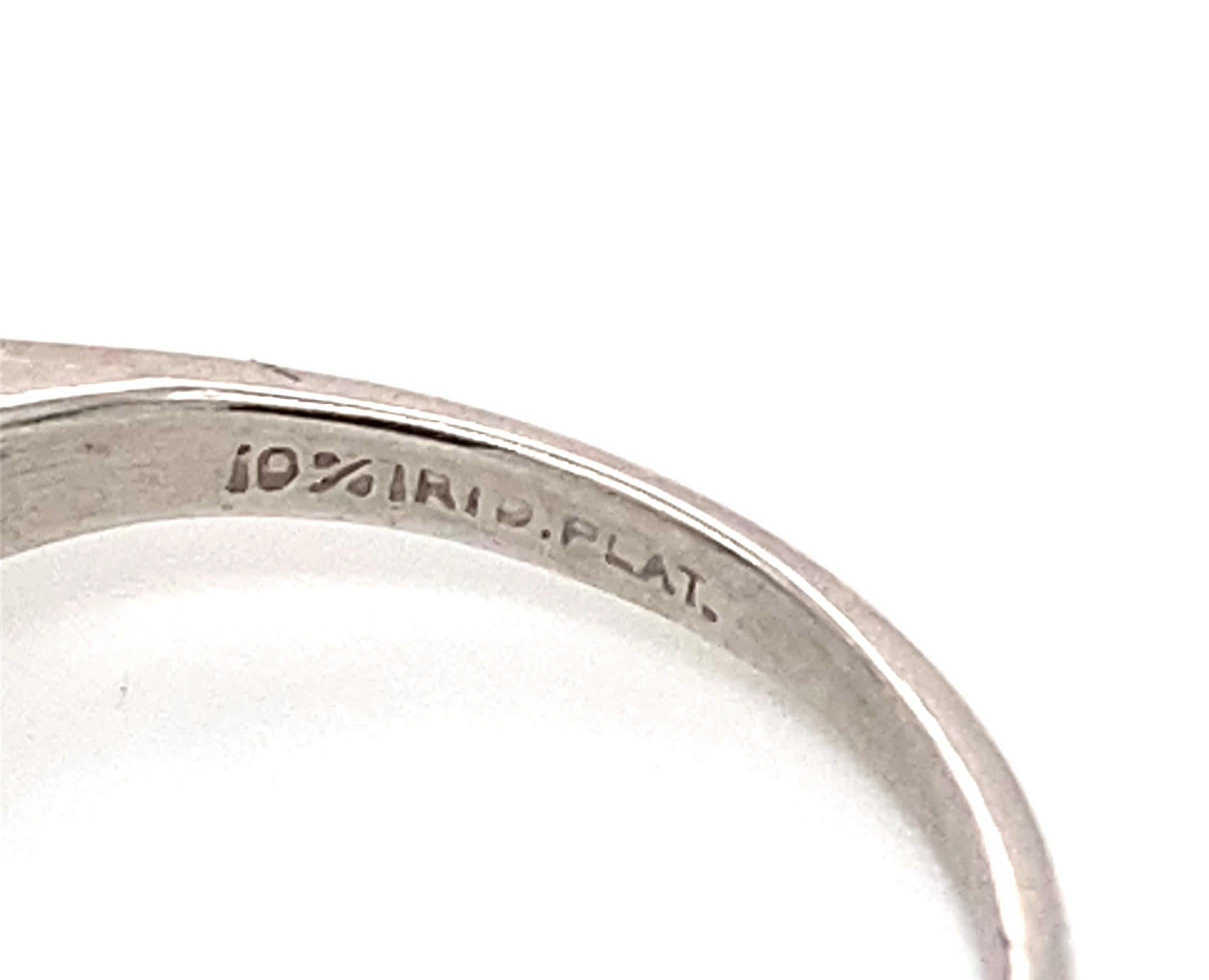 Anello di fidanzamento in platino con diamante vecchio taglio europeo Art Deco 1.25 CTW in vendita 2