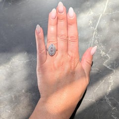 Art Deco 1.28 CTW Fancy Pink Diamond Platinum Vintage Halo Engagement Ring GIA