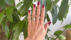 Art Deco 1.30 Carats Old Mine Cut Diamond Platinum Filigree Ring