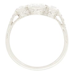 Art Deco 1.30ct diamond Trilogy Ring, c.1920s