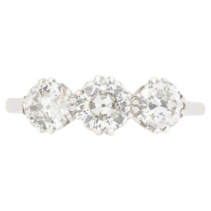 Art Deco 1.30ct Diamond Trilogy Ring, c.1920s