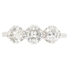 Art Deco 1.30ct Diamond Trilogy Ring, c.1920s