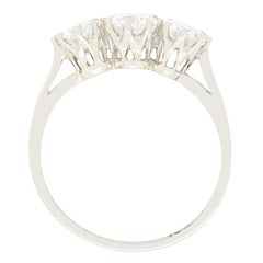 Art Deco 1.30ct Diamond Trilogy Ring, c.1930s