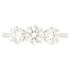 Art Deco 1.30ct Diamond Trilogy Ring, c.1930s