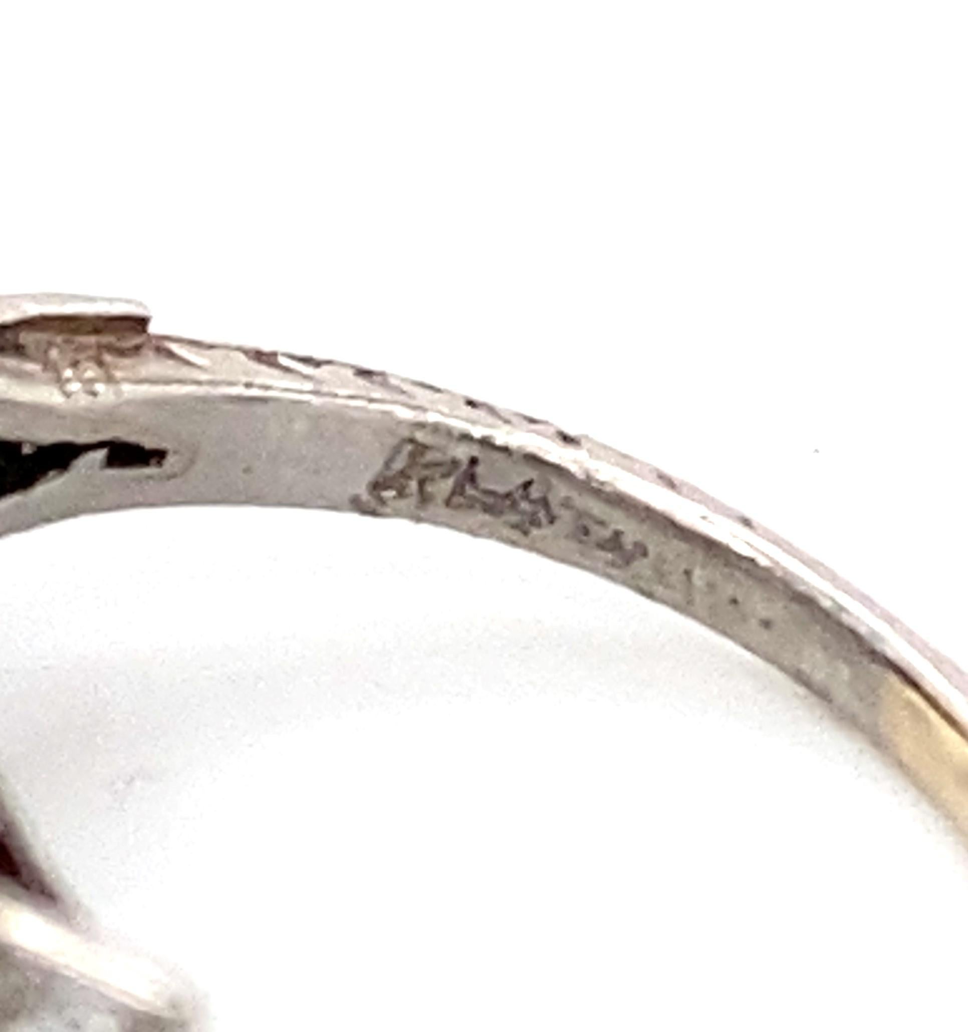 Art Deco 1.32 Carat Center Old European Cut Diamond Platinum Engagement Ring For Sale 5