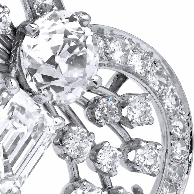 Art Deco 1.33 Carat Diamond Platinum Heart Shaped Pendant For Sale at ...