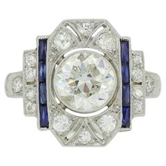 Art Deco 1.35 Carat Diamond Engagement Ring