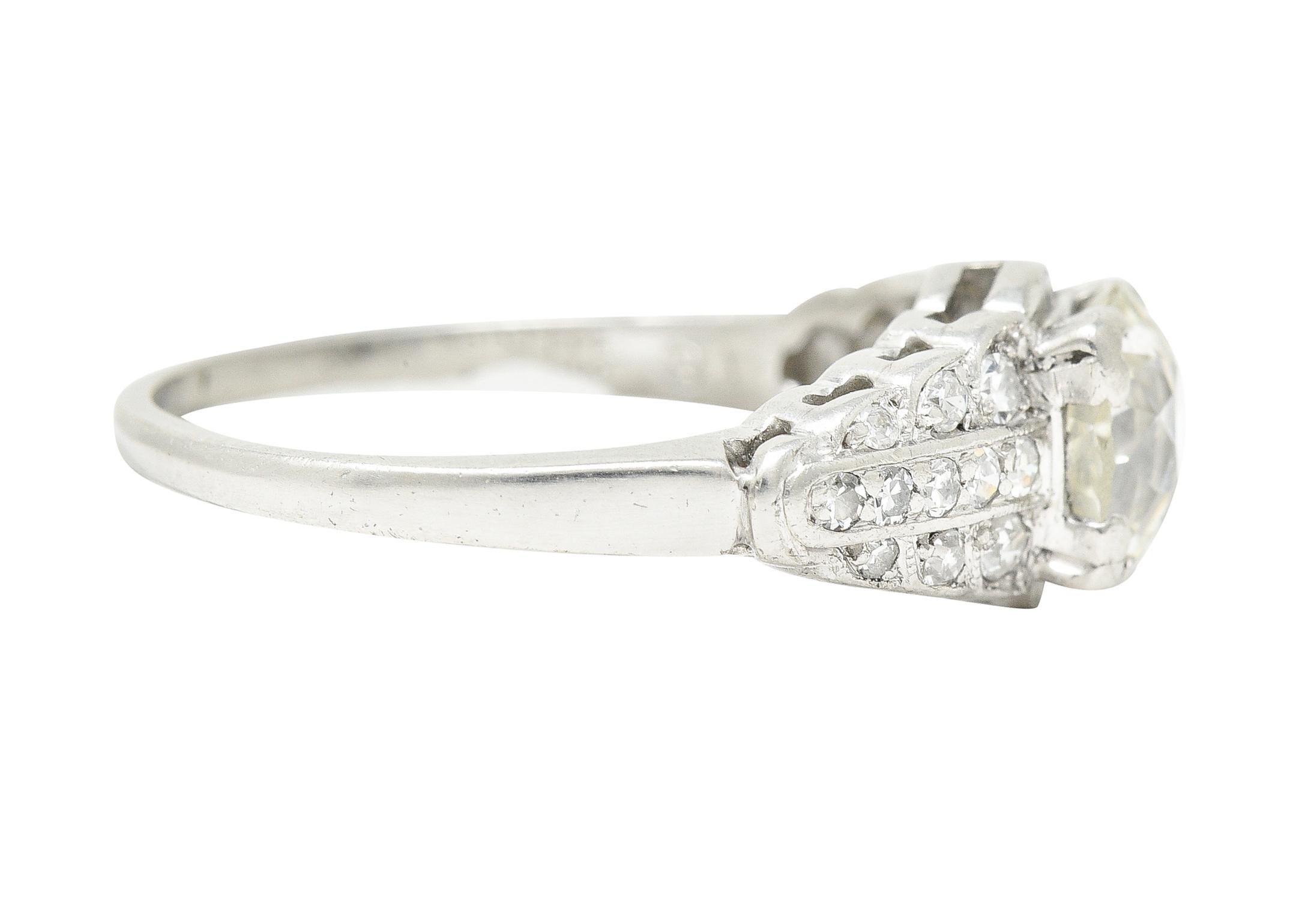 square vintage engagement rings