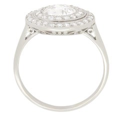 Art Deco 1.35ct Diamond Double Halo Ring, c.1920s