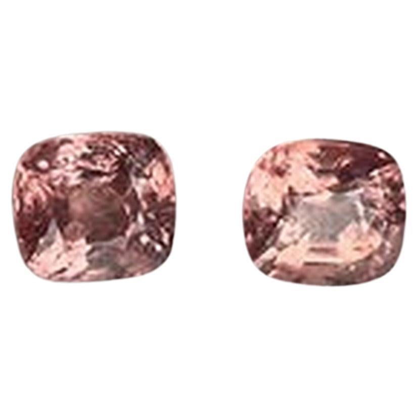 Art Deco 1.36ct Orange Burmese Spinel, Cushion Cut