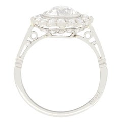 Art Deco 1.37ct Diamond Halo Ring, c.1920s