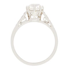 Art Deco 1.38ct Diamond Solitaire Ring, c.1920s