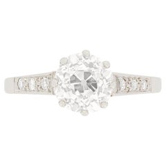 Art Deco 1,38 Karat Diamant Solitär-Ring, ca. 1920er Jahre