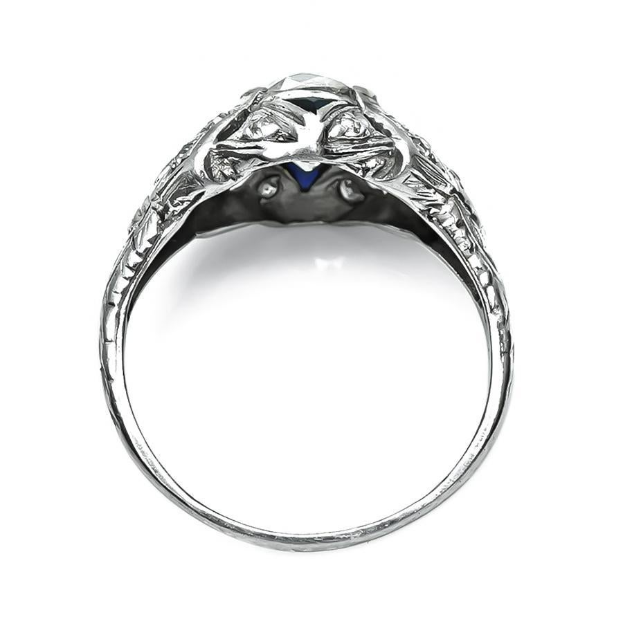 Art Deco 1.39ct Diamond Engagement Ring In Good Condition For Sale In New York, NY