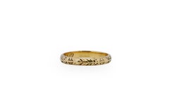 Art Deco 14 Karat Yellow Gold Engagement Band