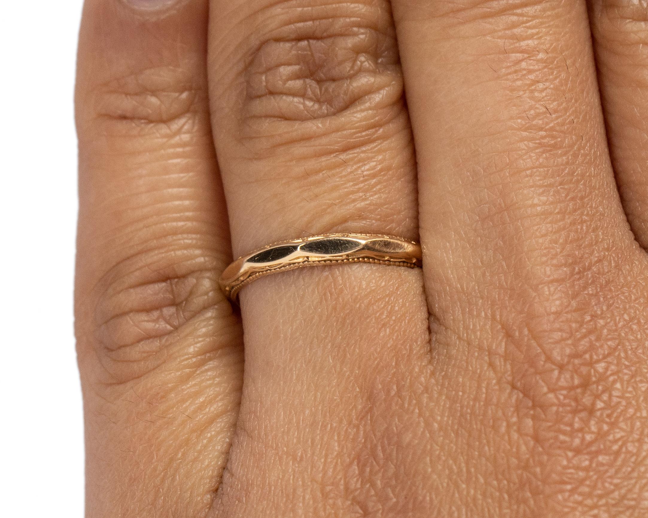 Bague Art déco en or jaune 14 carats Bon état - En vente à Hicksville, NY