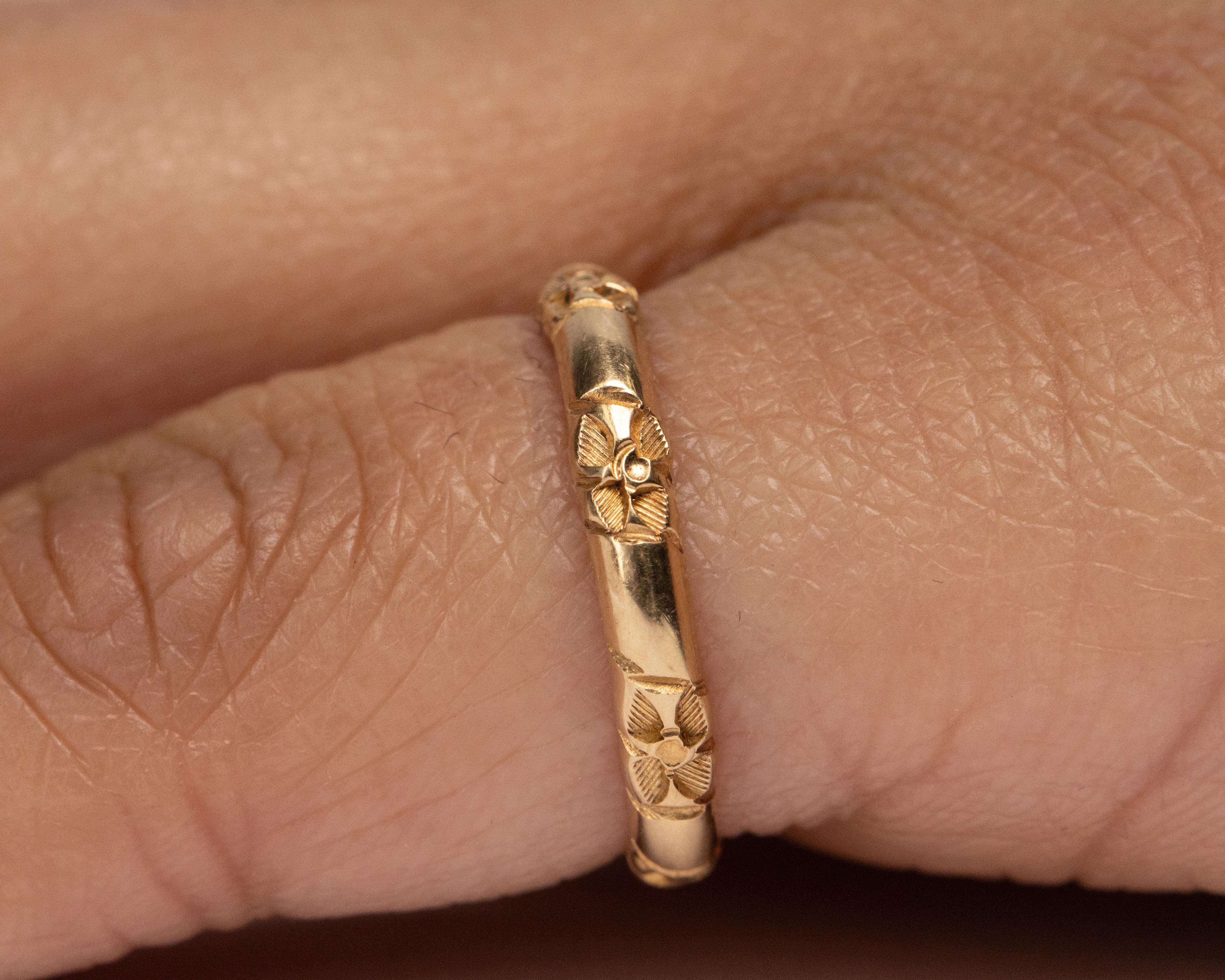 Women's Art Deco 14 Karat Yellow Gold Ring For Sale