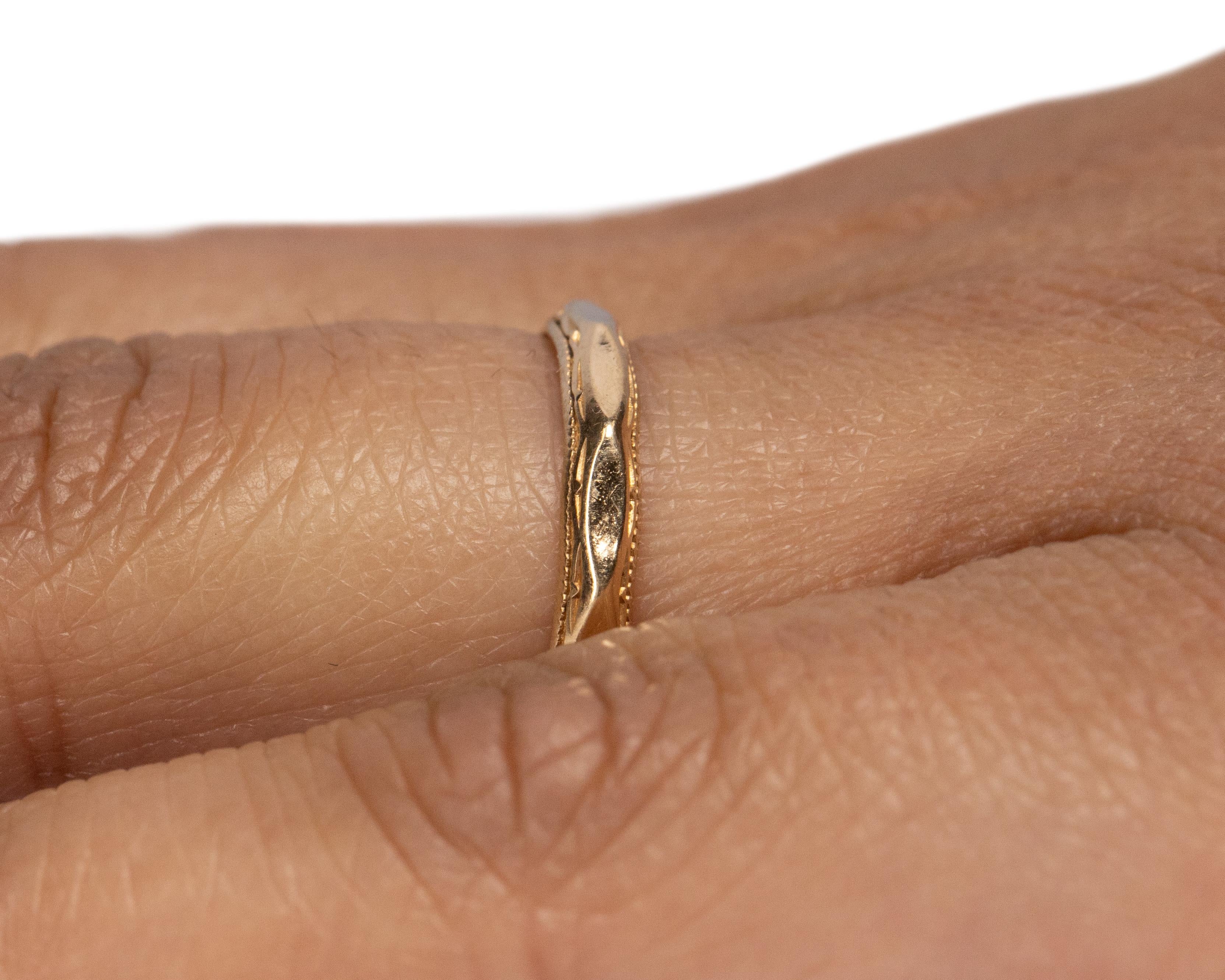 Bague Art déco en or jaune 14 carats en vente 1