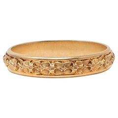 Art Deco 14 Karat Yellow Gold Vintage Orange Blossom Wedding Band Ring