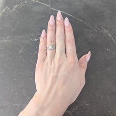 Art Deco 1.44 CTW Old Mine Diamond Platinum Foliate Vintage Engagement Ring