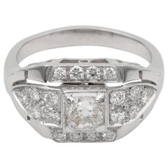 Art Deco 1.45 Carat Old Mine Diamond Plus Rare Engagement Ring, circa 1935