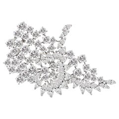 Alfiler Broche Art Decó Diamante Floral 14,50 Quilates