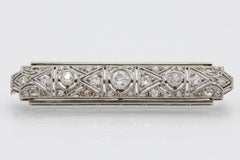 Art Deco 1.45ct Diamond Brooch, 1930s.