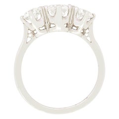 Art Deco 1.45ct Diamond Three Stone Ring, c.1930s