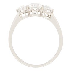 Art Deco 1.45ct Diamond Trilogy Ring, c.1920s