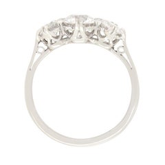 Art Deco 1.45ct Diamond Trilogy Ring, c.1920s